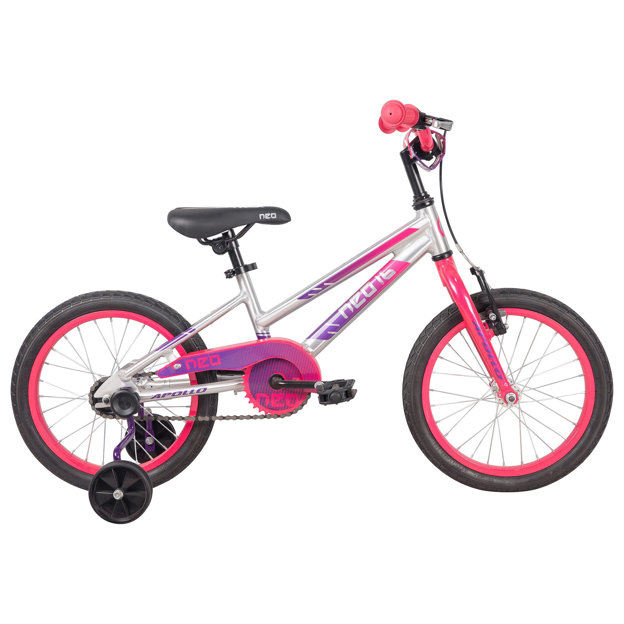 2022 Neo+ 16 Girls Brushed Alloy/Pink/Purple Fade | ABC Bikes
