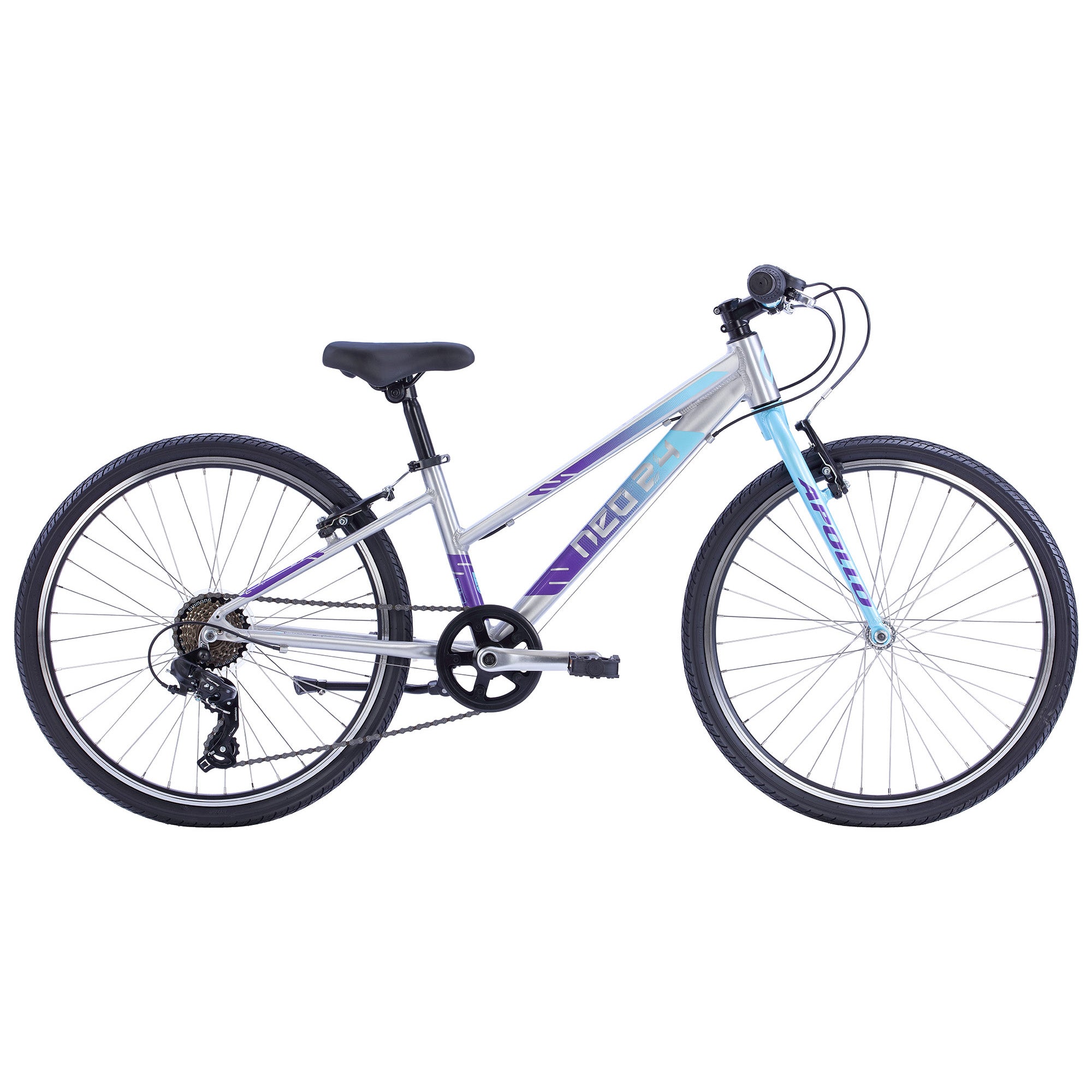 2022 Neo+ 24 7s Girls Brushed Alloy/Ice Blue/Purple Fade | ABC Bikes