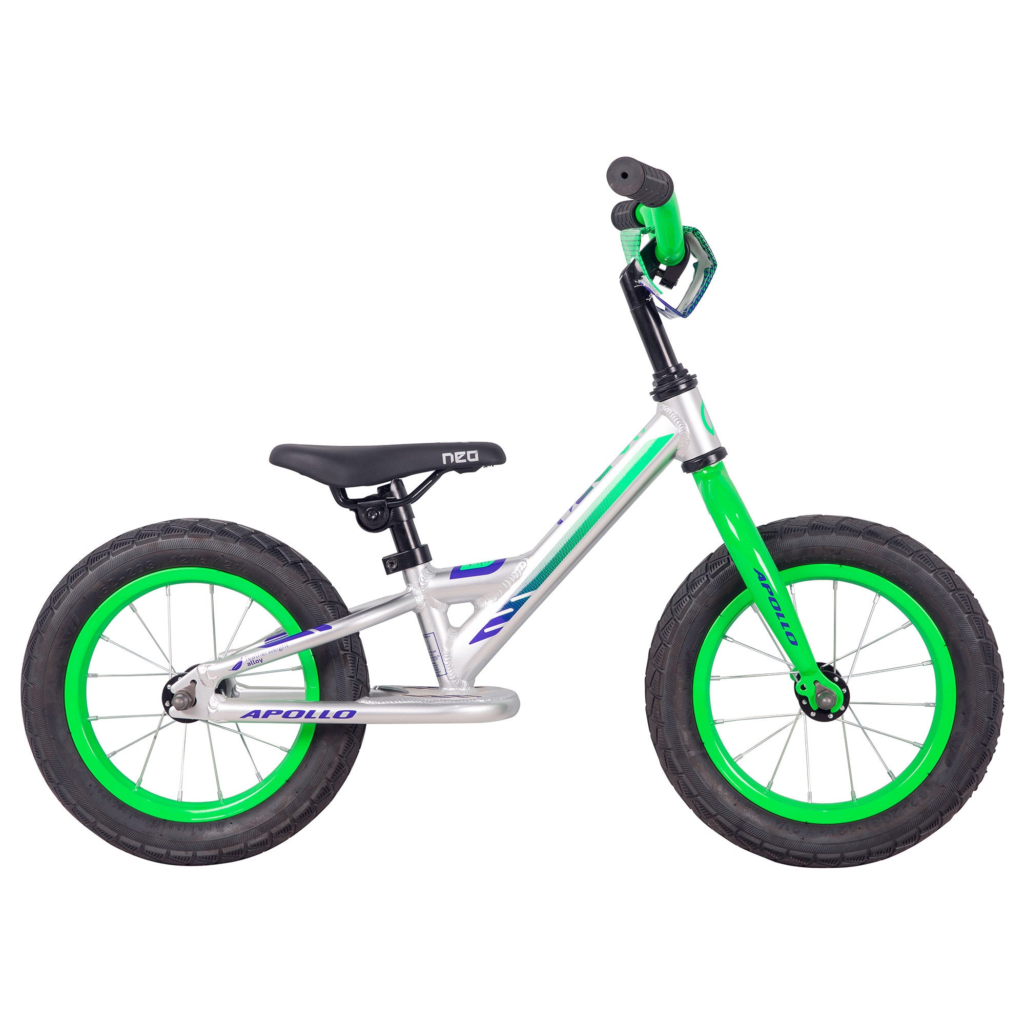 2022 Neo+ Jr. Boys Silver/Neon Green/Navy Blue Fade | ABC Bikes