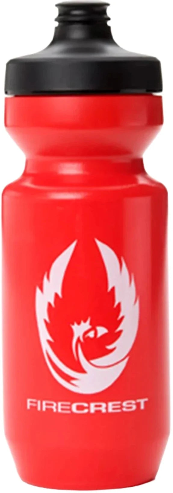 Red Zipp Firecrest Purist water bottle, cycling accessories, with sleek design and secure cap, for hydration during rides.