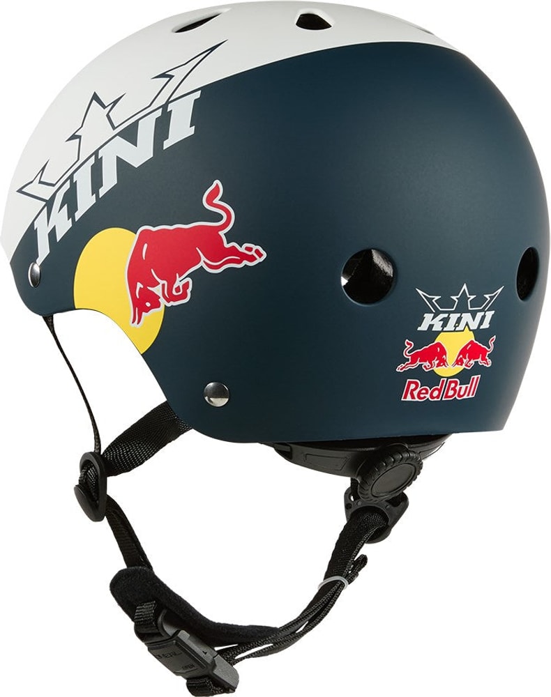 Kini Red Bull BB 1.0 BMX helmet in red with adjustable straps and ventilation, designed for BMX riding safety.