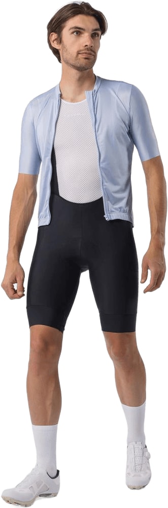 Castelli Unlimited 2 Cargo men's bib knicks showing the black cycling tights with cargo pockets and branding on the leg.