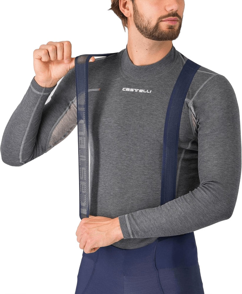 Castelli Espresso men's bib tights, cycling clothing with adjustable straps and padded seat for comfort during rides.