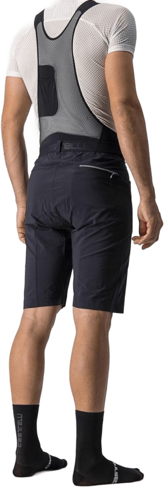 Castelli Unlimited Baggy Men's MTB Shorts, durable black cycling shorts with logo, designed for mountain biking and outdoor sports.