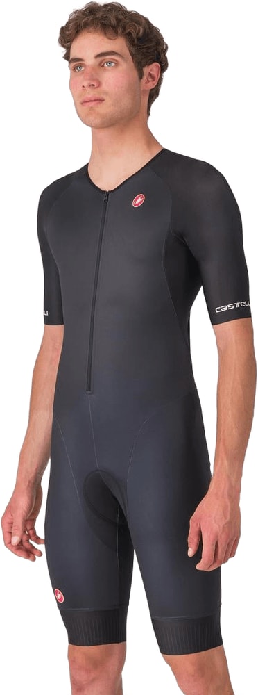 Castelli Core Tri SS men's cycling suit with short sleeves and breathable fabric, designed for triathlon training and racing.