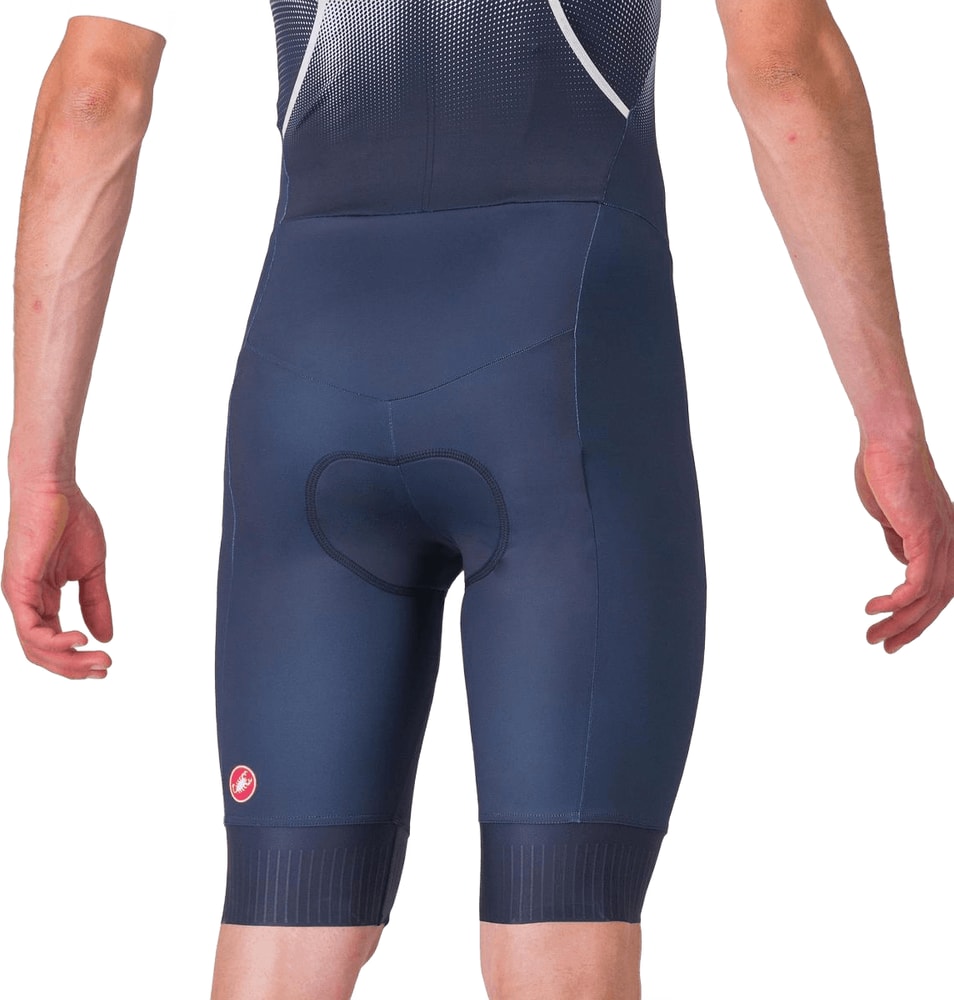 Castelli Core Tri SS men's cycling suit with short sleeves, streamlined fit, and breathable fabric for triathlon training.
