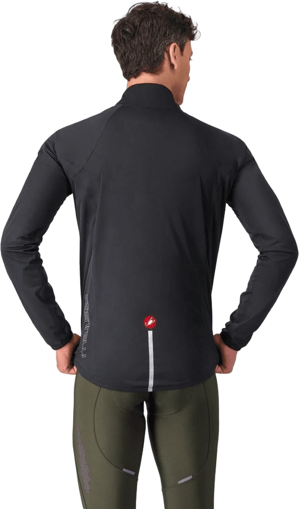 Castelli Emergency 3 men's rain jacket made of waterproof clothing material, designed for outdoor protection in wet weather.