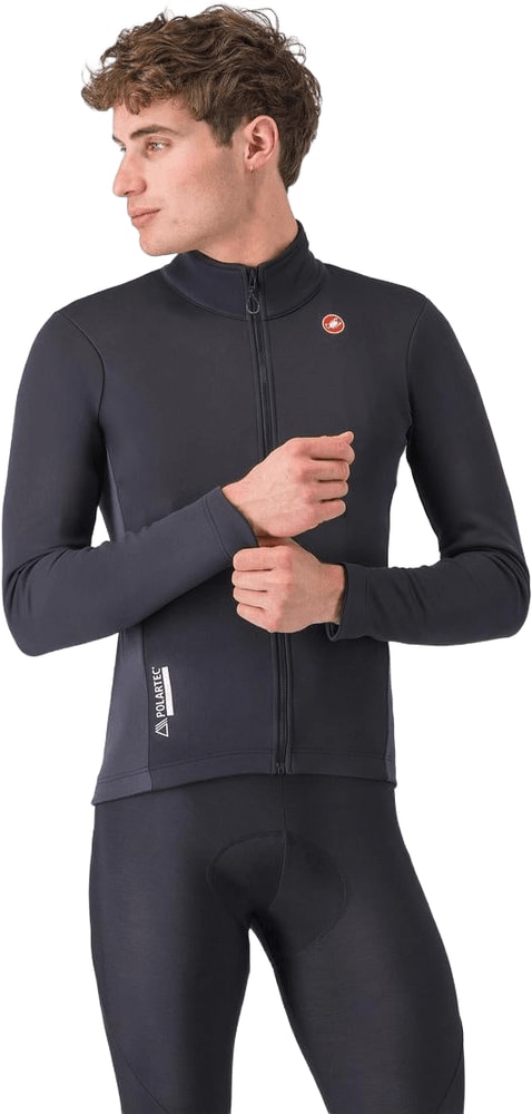 Castelli Entrata 2 men's cycling jacket with full front zipper and breathable fabric, designed for comfort and performance.