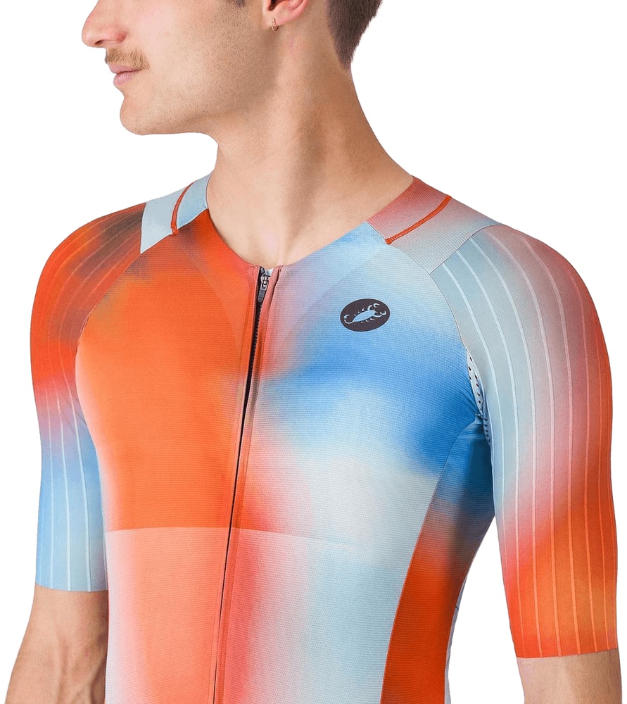 Castelli Free Sanremo 3 SS men's speed suit, lightweight cycling clothing with short sleeves and aerodynamic design.