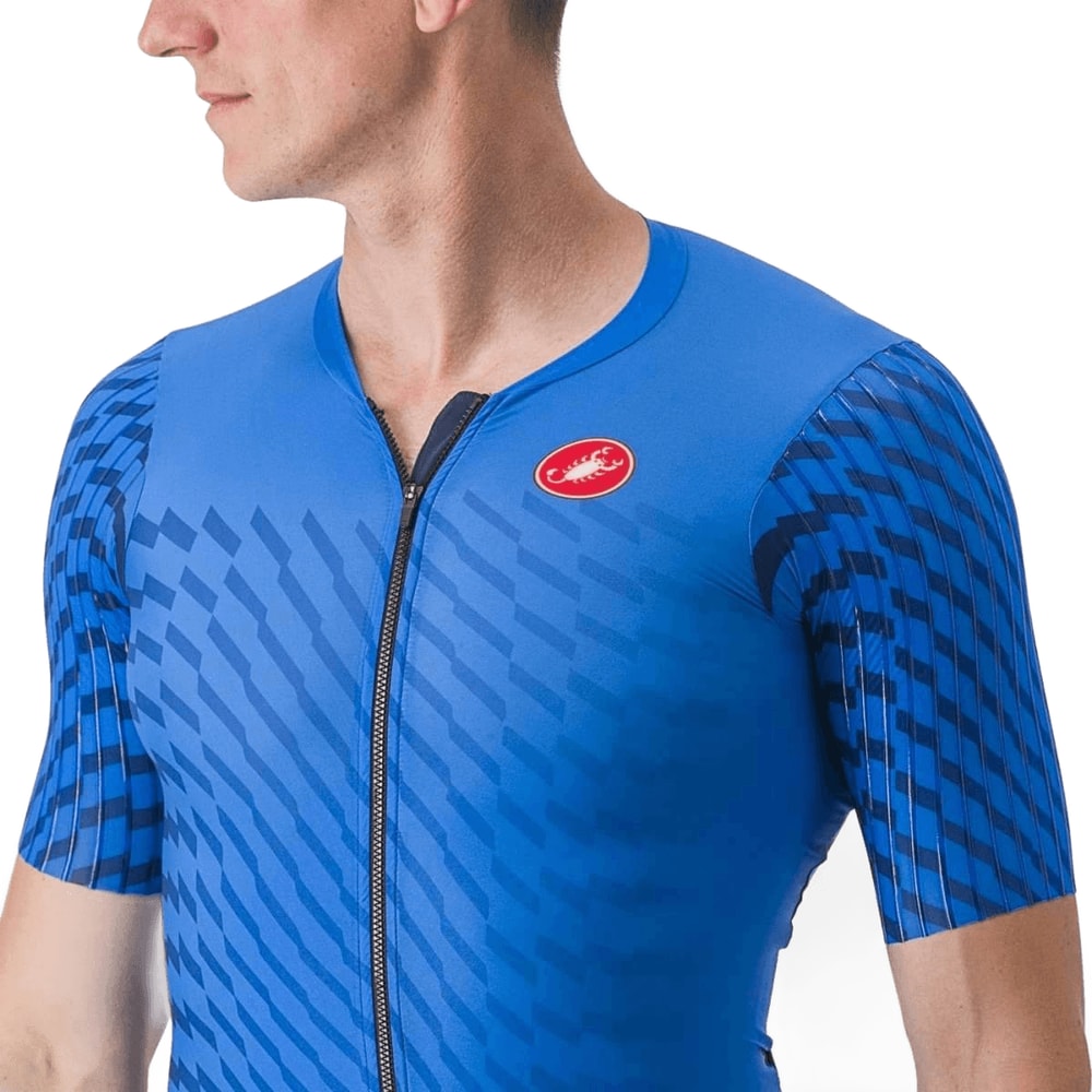 Castelli PR 2 men's speed suit, tight-fitting cycling clothing with aerodynamic design and branding details.