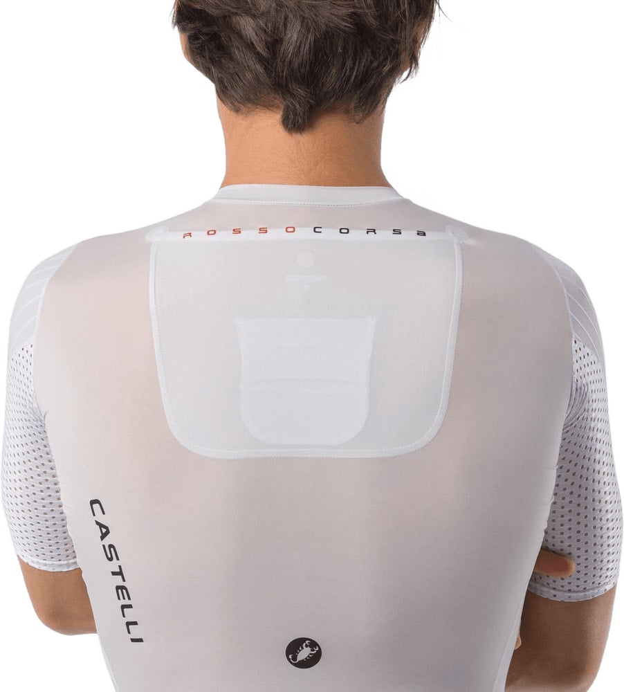 Castelli PR 3 men's speed suit, form-fitting cycling clothing with aerodynamic design and lightweight fabric.