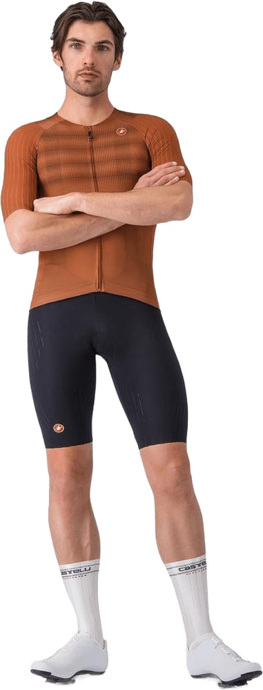 Castelli Aero Race 8S men's short-sleeve cycling jersey in white with black accents, lightweight and aerodynamic design.