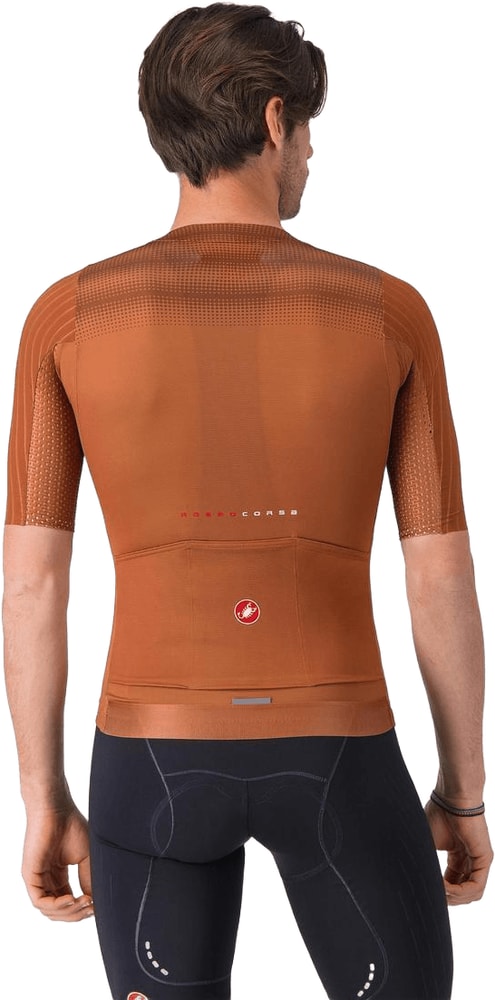 Castelli Aero Race 8S SS men's cycling jersey, lightweight and aerodynamic, with short sleeves and bold branding.