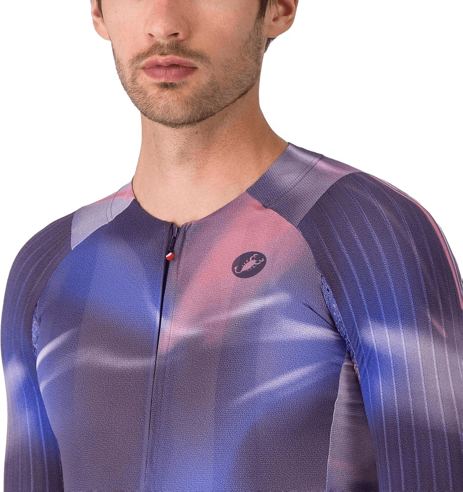 Castelli Aero Race 8S SS men's cycling jersey in lightweight fabric with short sleeves and aerodynamic design.