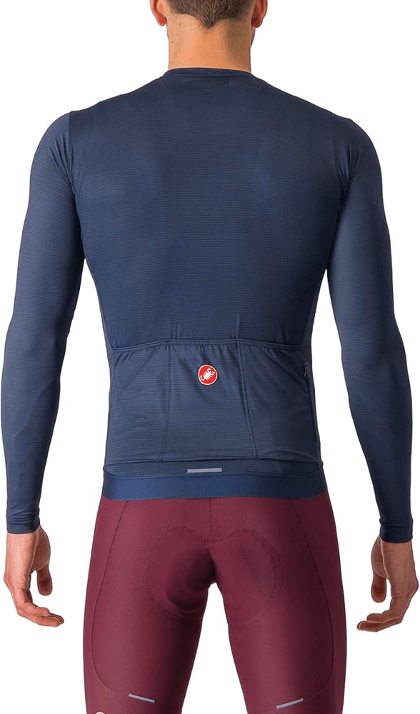 Castelli Espresso LS men's cycling jersey in black, featuring long sleeves and a fitted design for comfort and performance.