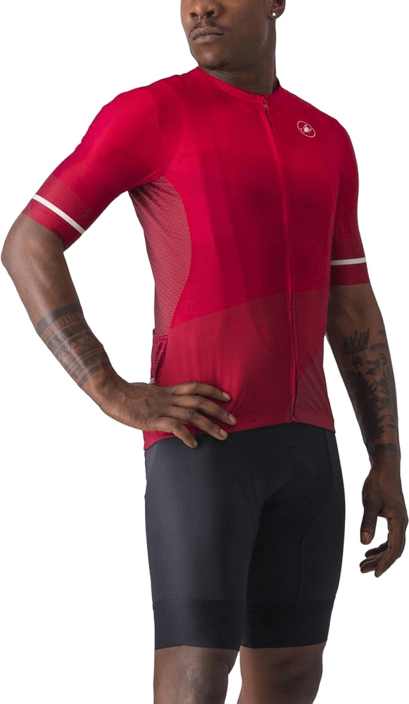Castelli Orizzonte SS men's cycling jersey with short sleeves, breathable fabric, and sleek design for comfortable riding.