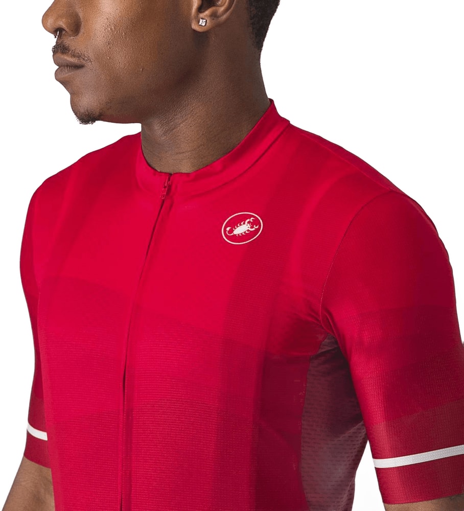 Castelli Orizzonte SS men's cycling jersey, lightweight breathable clothing with short sleeves, stylish design and branding.