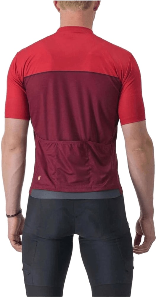 Castelli Unlimited Entrata SS men's cycling jersey in light color with short sleeves and logo detail.