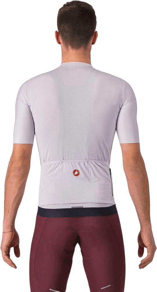 Castelli Espresso SS men's cycling jersey in black with short sleeves, featuring a subtle logo and breathable fabric detail.