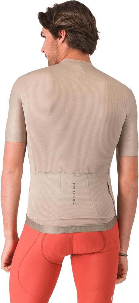 Castelli Espresso 2 SS men's cycling jersey in gray with short sleeves and front zipper, designed for performance and comfort.