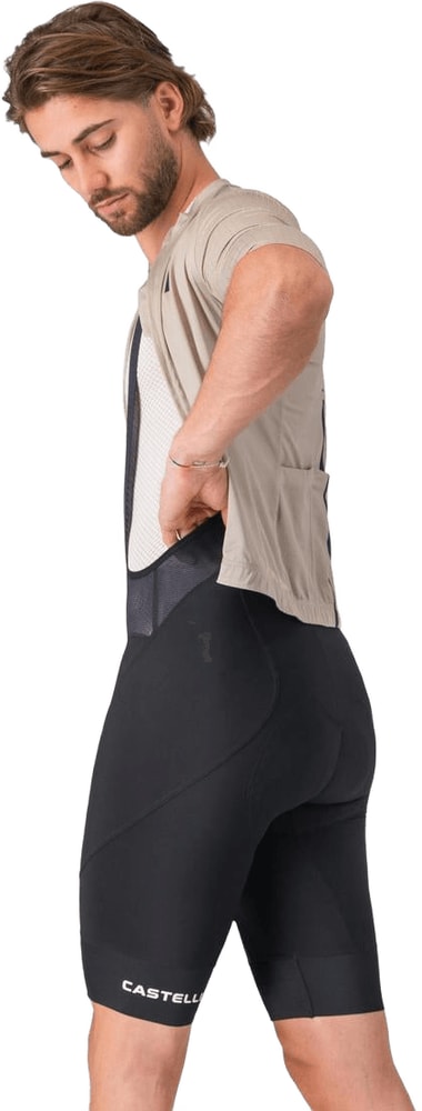 Castelli Endurance 4 men's bib knicks, cycling clothing with padded bib straps and technical fabric for comfort during long rides.