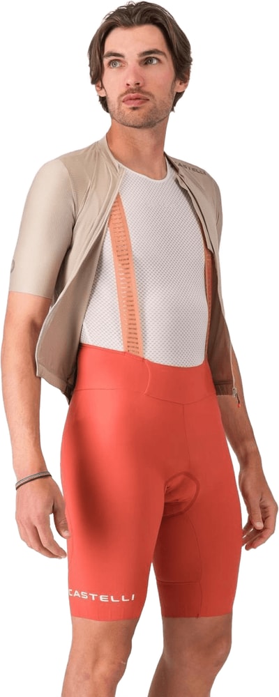 Castelli Espresso 2 men's bib knicks featuring breathable fabric, adjustable straps, and padded chamois for cycling comfort.