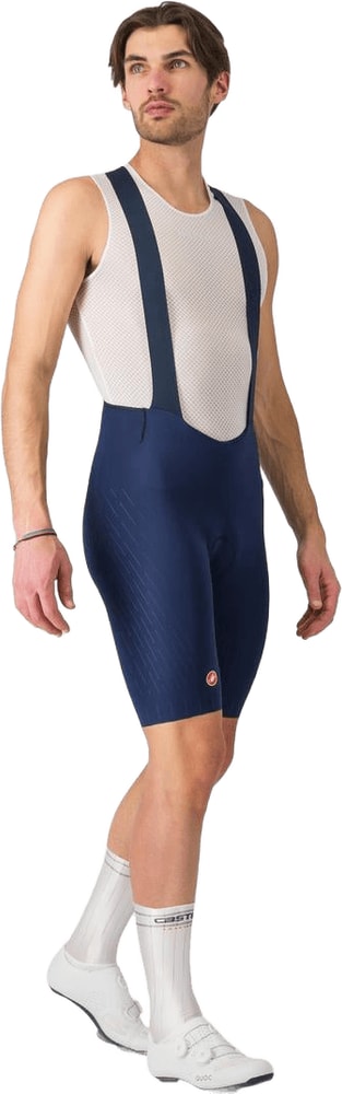 Castelli Free Aero Race S men's bib knicks in black with aerodynamic design and adjustable straps for cycling comfort.
