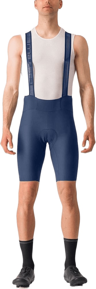 Castelli Espresso men's bib knicks, black cycling bib tights with padded chamois and adjustable straps for comfortable riding.