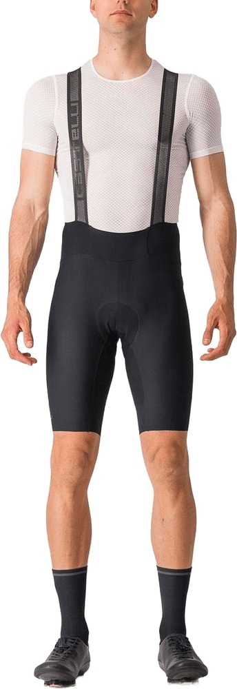 Castelli Espresso men's bib knicks, cycling clothing with padded chamois and adjustable straps, designed for comfort and performance.