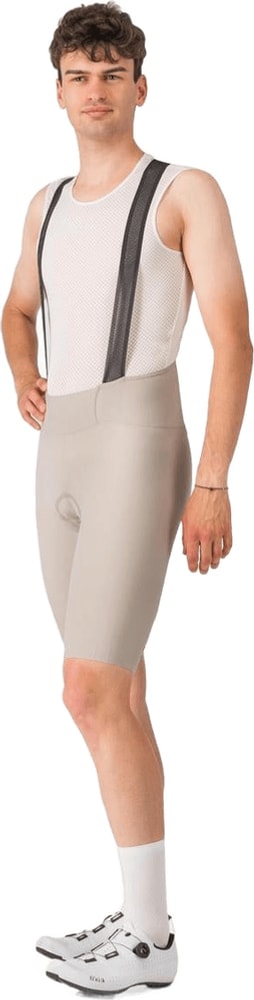 Castelli Espresso men's bib knicks with padded cycling shorts, black and red, made for comfortable road biking.