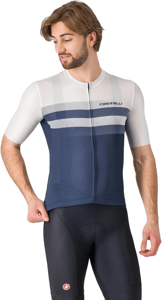 Castelli Simbolo SS men's cycling jersey in lightweight fabric with short sleeves, featuring a sleek design and logo.