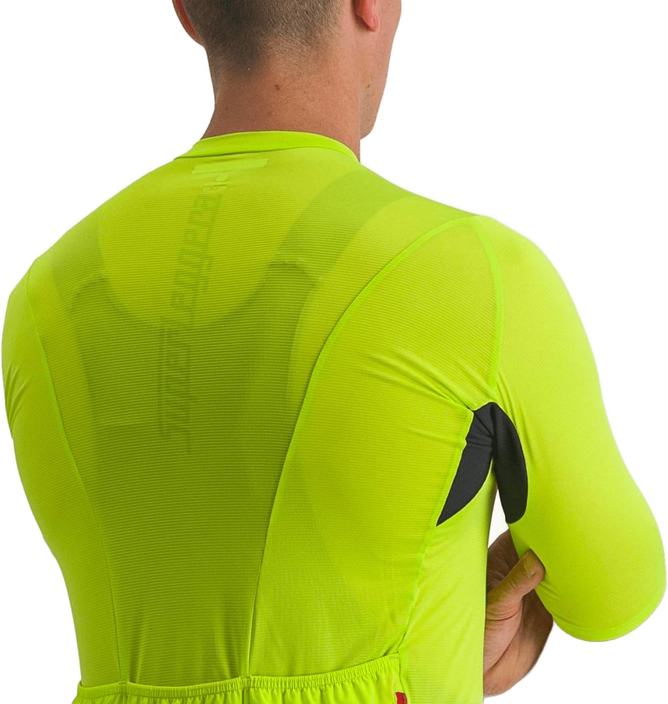 Castelli Superleggera 3 SS men's cycling jersey displayed flat, showcasing lightweight fabric and sleek design for performance riding.