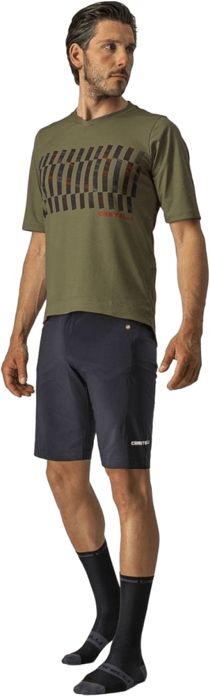 Castelli Trail Tech SS men's mountain biking jersey in lightweight, breathable fabric with short sleeves and vibrant design.