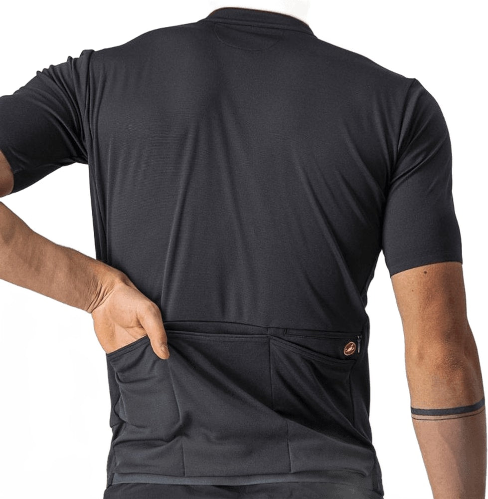 Castelli Unlimited Allroad SS men's cycling jersey in lightweight fabric with short sleeves and logo details.