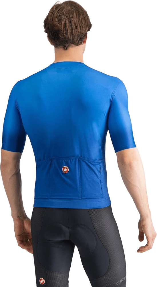 Men's Castelli UPF SS jersey in lightweight fabric with short sleeves, featuring a sleek design and vibrant colors.