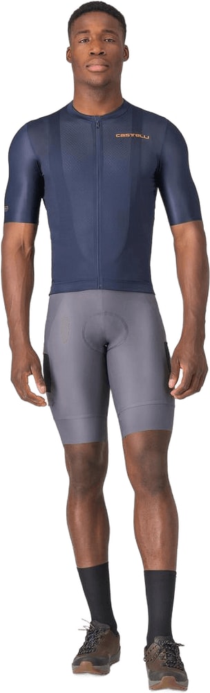 Castelli Unlimited Entrata 3 SS men's cycling jersey in white with short sleeves and logo details.
