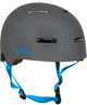 DRS BMX helmet with adjustable straps and ventilation, black and red design, designed for safety and performance in cycling.