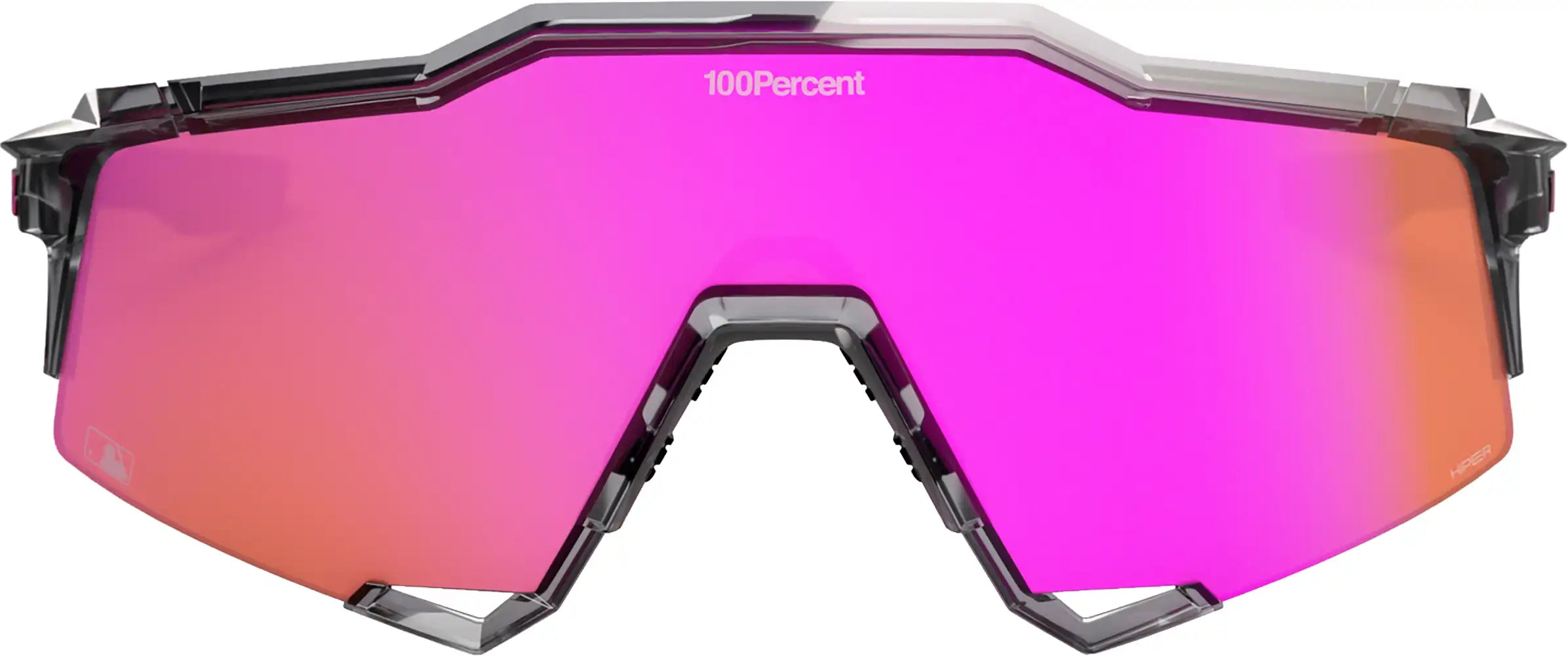 100% Speedcraft MLB sunglasses with clear lenses, sporty design, and adjustable nose pads for optimal comfort and performance.