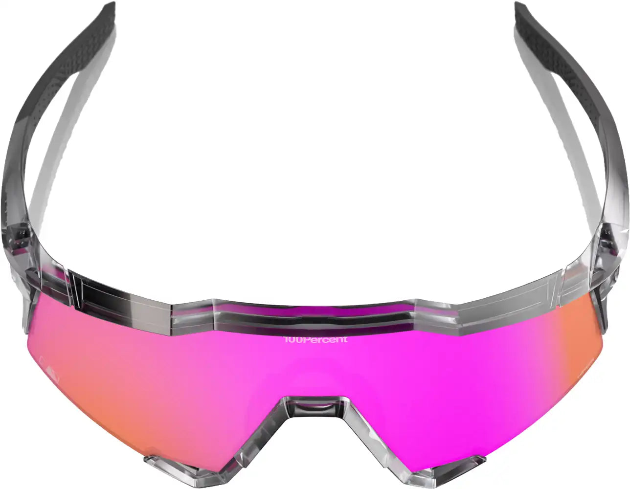 100% Speedcraft MLB sunglasses with clear lenses, sporty design, and adjustable arms, designed as breathable accessories for athletes.