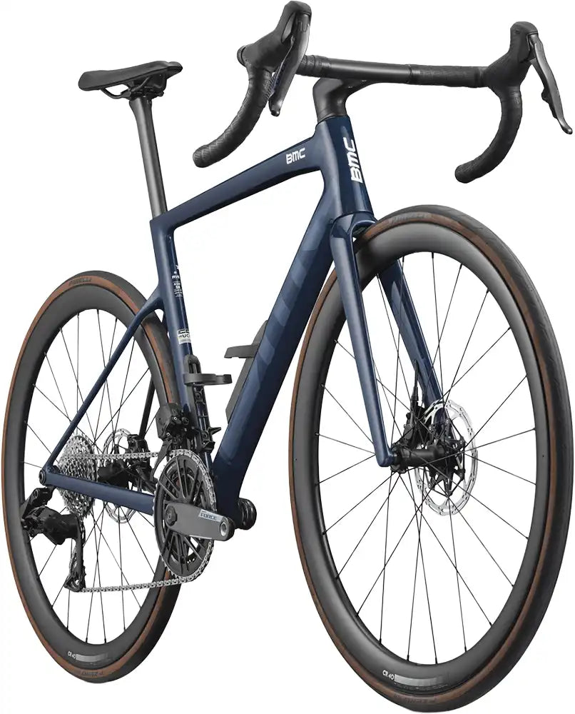BMC Teammachine SLR 01 FIVE road bike with lightweight frame, drop handlebars, and sleek design for competitive cycling.