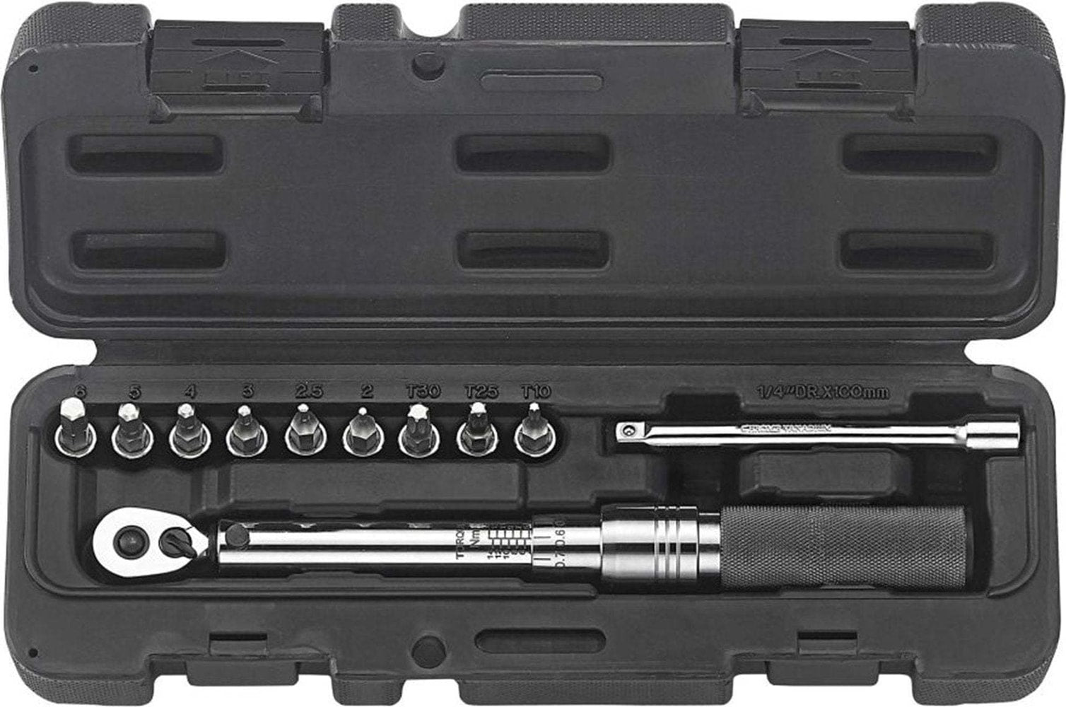 Giant Tool Shed torque wrench with adjustable handle and digital display for precise tightening of bolts and nuts.