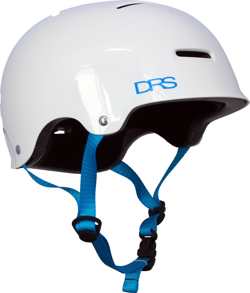 DRS BMX helmet shown from side view with adjustable straps and vibrant design, ideal for biking safety and style.
