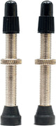 Stans NoTubes tubeless valves for bicycle tires, black metal accessories with easy-to-install design.