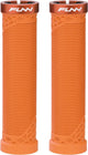 FUNN Hilt Lock-On MTB grips installed on bike handlebars, featuring black rubber with locking mechanisms for secure grip.