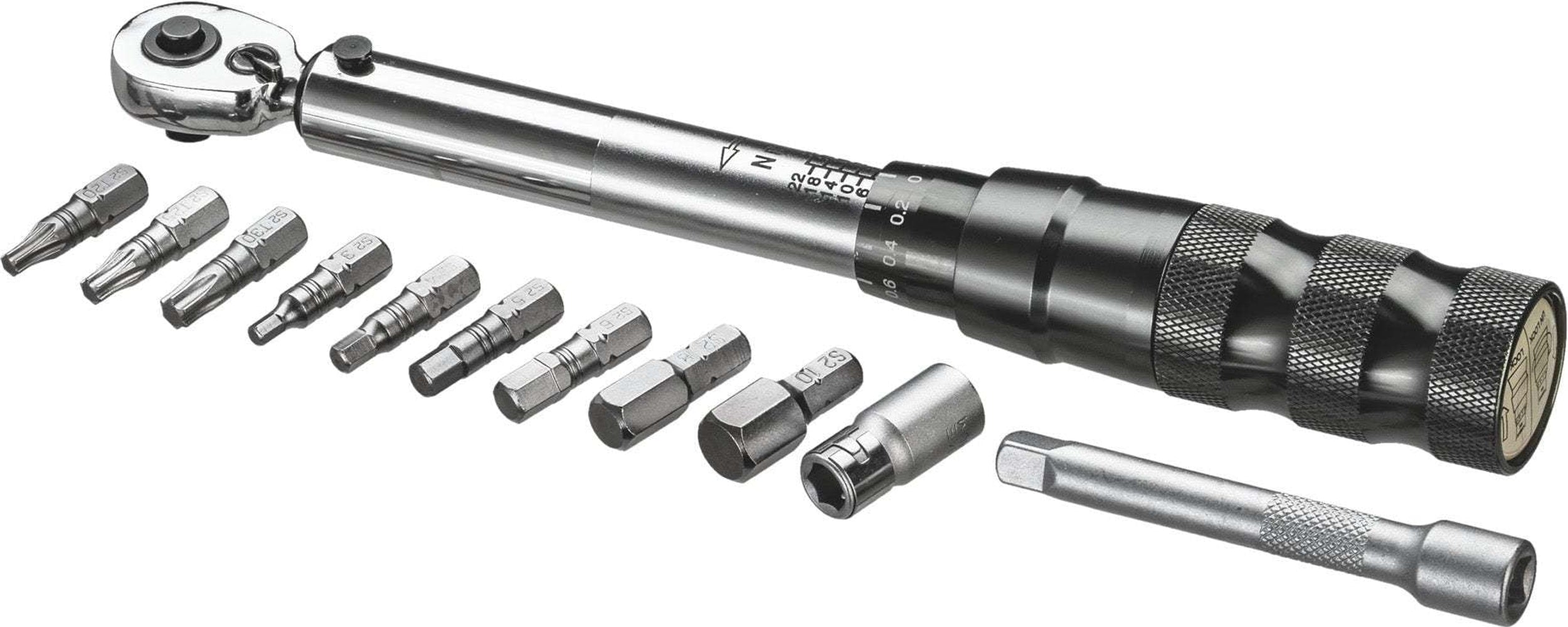 Syncros Torque 2.0 wrench set with multiple tools and handles, designed for bicycle maintenance and adjustments.