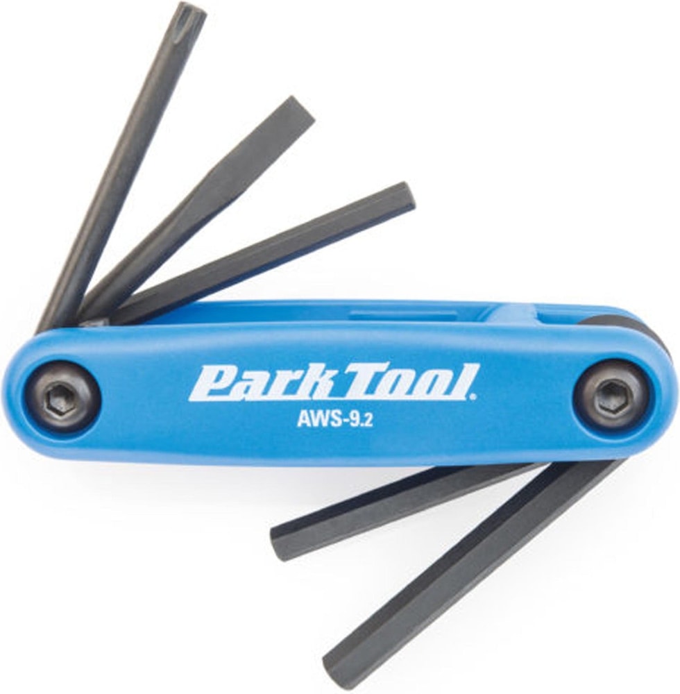 Park Tool AWS-9.2 Allen Key Multi Tool accessory with various Allen wrenches for bike maintenance and repair.