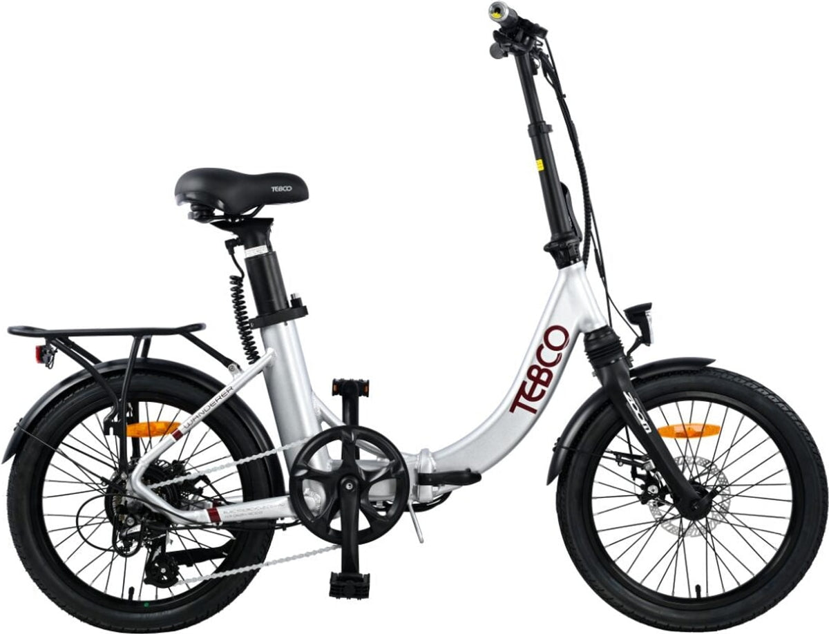 TEBCO Wanderer e-bike with sleek frame and modern design, ready for urban commuting and outdoor adventures.