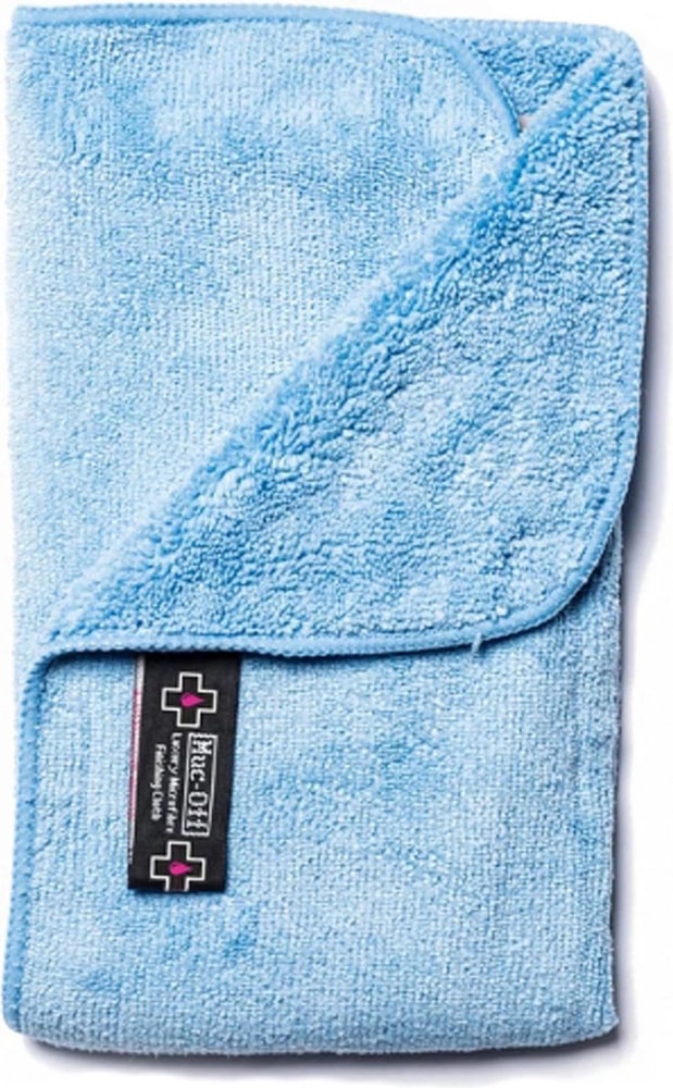 Muc-Off microfiber cloth for cleaning, soft and absorbent accessories for bike and vehicle maintenance.