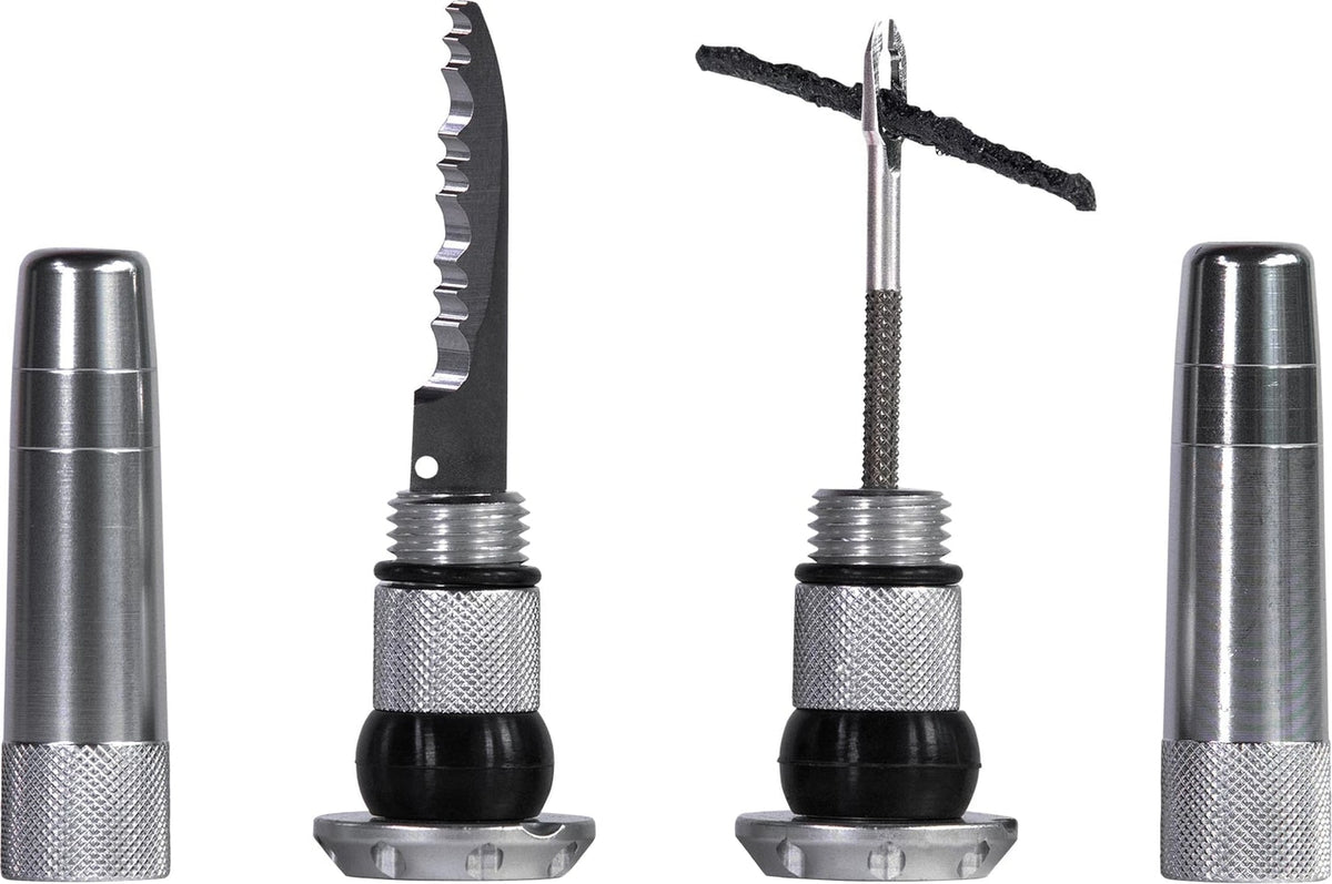 Muc-Off Sealth tubeless plugs accessories for bicycle tires, showing the small, black rubber plugs used for sealing tubeless tire leaks.