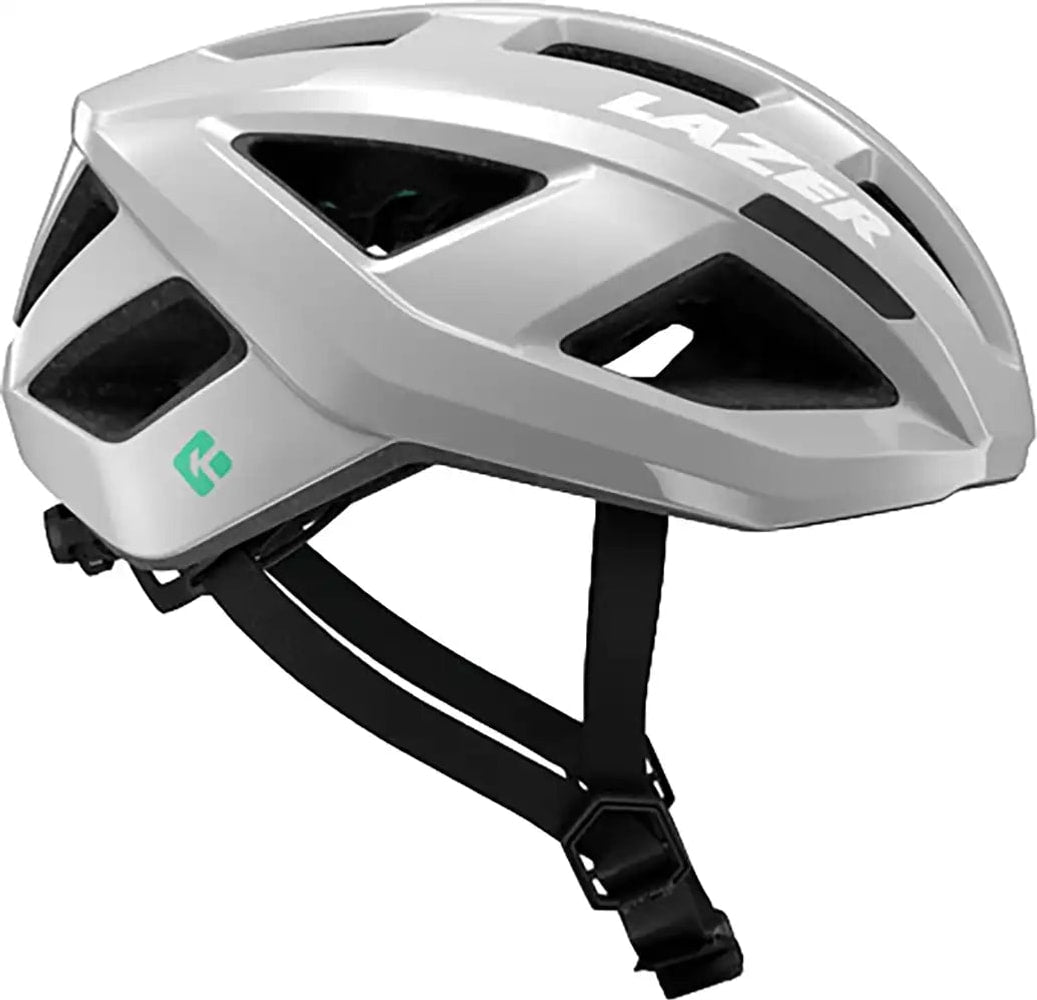 Lazer Tonic Kineticore road helmet with adjustable straps and ventilation for cycling safety and comfort.